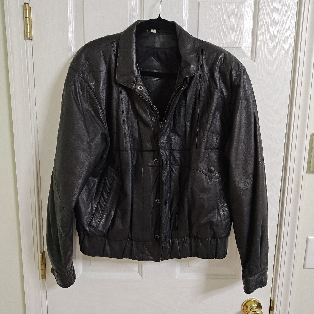 Men's Black Leather Jacket